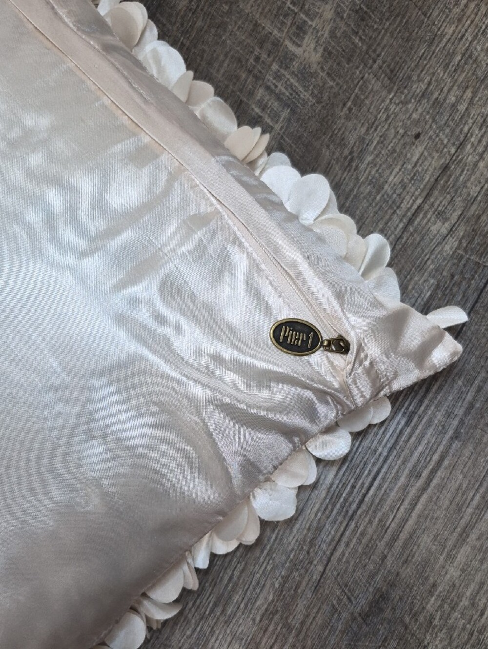 Pier 1 Cream Floral Petal Accent Pillow - Picture 2 of 4